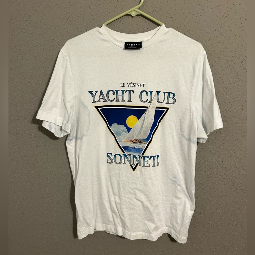 White Yacht Club Graphic T-Shirt